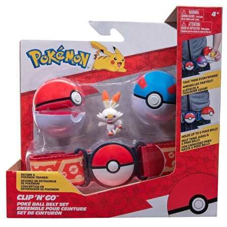 Pokemon Clip 'N' Go Pokeball Kemer ve Figür Seti PKW3158