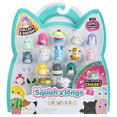 Squishmallows Squish-a-longs 14 Figür + Yüzük Set Seri 2 AL0030