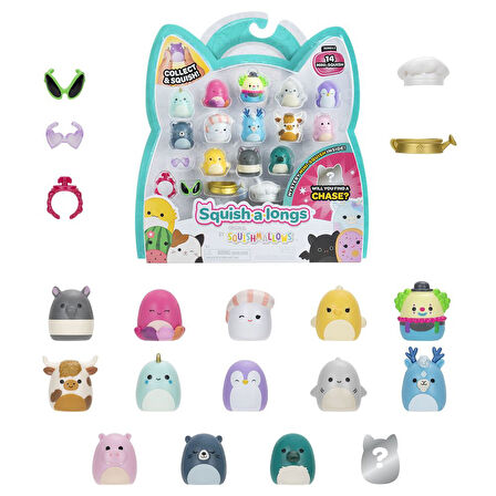 Squishmallows Squish-a-longs 14 Figür + Yüzük Set Seri 2 AL0030