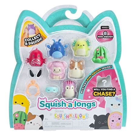Squishmallows Squish-a-longs 8 Figür + Yüzük Set Seri 2 AL0065