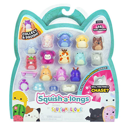 Squishmallows Squish-a-longs 14 Figür + Yüzük Set Seri 2 AL0066