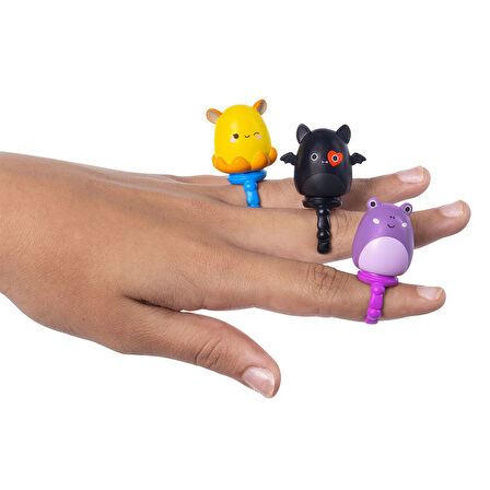 Squishmallows Squish-a-longs 3 Figür + Yüzük Çantalı Sürpriz Paket Seri 2 AL0075