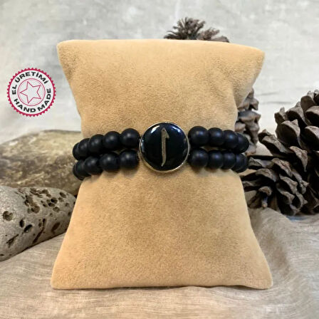 Uretti - Tuğba 6667 El Yapımı Doğal Taş Erkek Oniks Bileklik