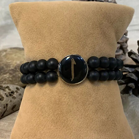 Uretti - Tuğba 6667 El Yapımı Doğal Taş Erkek Oniks Bileklik