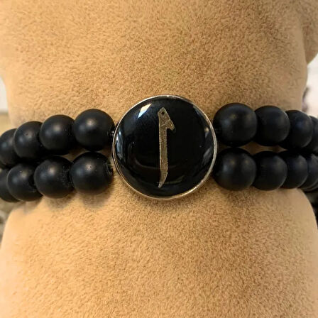 Uretti - Tuğba 6667 El Yapımı Doğal Taş Erkek Oniks Bileklik