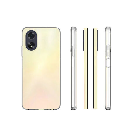 Gpack Oppo A38 Kılıf Süper Silikon Kamera Korumalı Şeffaf