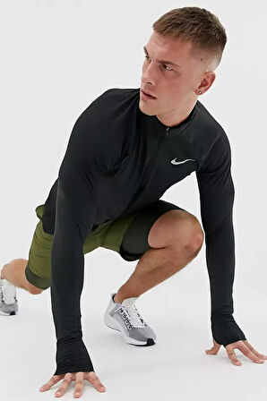 Nike Dri-Fit Running Half Zip Erkek Çeyrek Fermuar Antreman Üstü