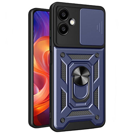 Gpack Samsung Galaxy A06 Kılıf Pars Sürgülü Vega Yüzüklü Sert Silikon