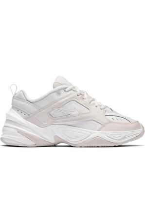 Nike M2K Tekno Leather Sneaker Gerçek Deri Beyaz&Krem Renk Unisex Spor Ayakkabısı 