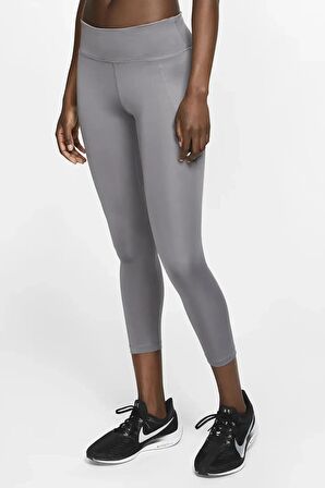 Nike Fast Leggings De Running Crop Toparlayıcı Gri Kadın Spor Tayt