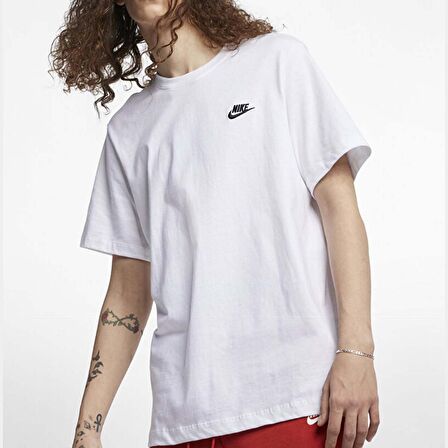 Nike M Nsw Club Tee Erkek Beyaz T-shirt - AR4997-1