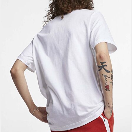 Nike M Nsw Club Tee Erkek Beyaz T-shirt - AR4997-1