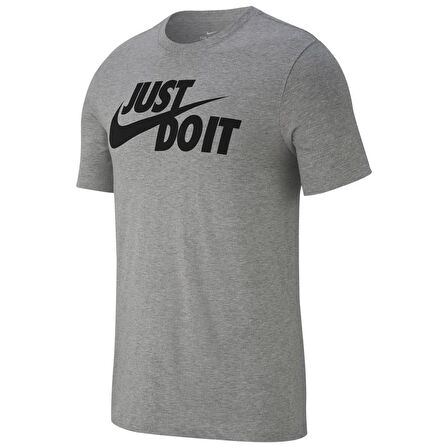 Nike M Nsw Tee Just Do It Swoosh Erkek Gri T-shirt