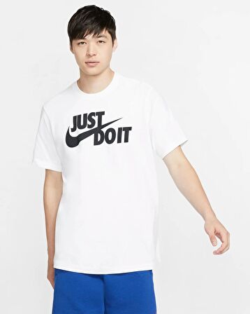 Nike M Nsw Tee Just Do It Swoosh Erkek Beyaz T-shi