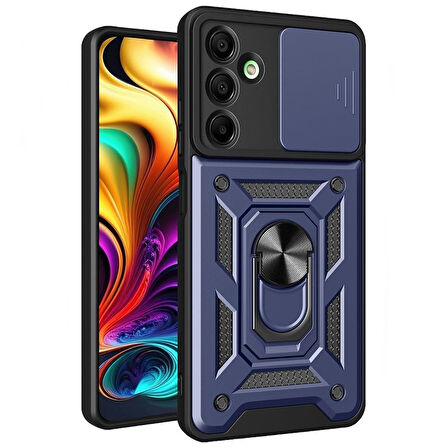 Gpack Samsung Galaxy A16 Kılıf Pars Sürgülü Vega Yüzüklü Sert Silikon