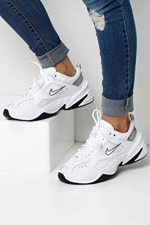  Nike M2K Tekno Leather Sneaker Gerçek Deri Beyaz Kadın Spor Ayakkabısı 