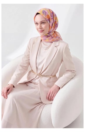 Soft Eşarp Painterly Floral Lila