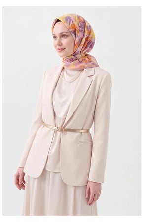 Soft Eşarp Painterly Floral Lila