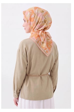 Soft Eşarp Painterly Floral Açık Sarı