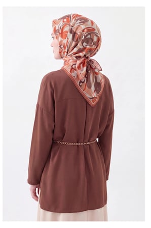 Soft Eşarp Painterly Floral Somon