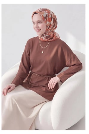 Soft Eşarp Painterly Floral Somon
