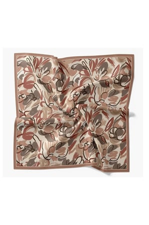 Soft Eşarp Painterly Floral Somon