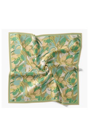Soft Eşarp Painterly Floral Yeşil