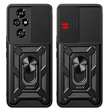 Gpack Honor 200 Pro Kılıf Pars Sürgülü Vega Yüzüklü Sert Silikon