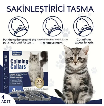 Calming Collars Cat Sakinleştirici Kedi Boyun Tasması 4'lü Paket