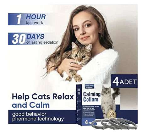 Calming Collars Cat Sakinleştirici Kedi Boyun Tasması 4'lü Paket