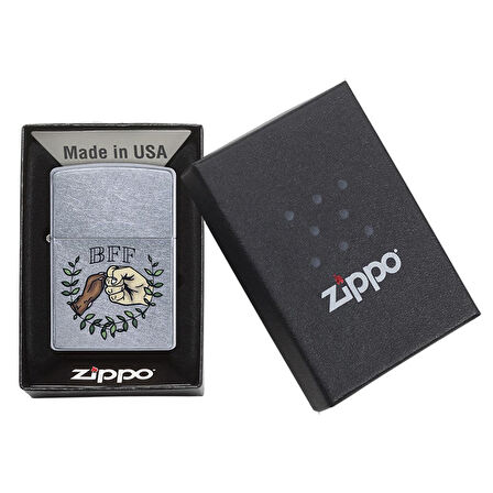 Zippo Paw Bump Design Street Chrome Pocket Çakmak - 49007-00063-MODEL20