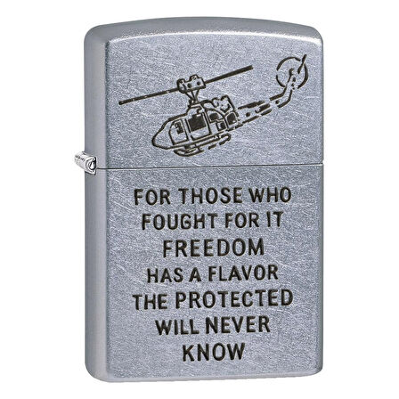 Zippo Vietnam Trench Art Freedom Street Chrome Çakmak - 49007-00063-MODEL27