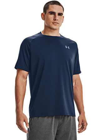 Under Armour O Yaka Düz Lacivert - Gri Erkek T-Shirt 1326413-UA Tech 2.0 SS Tee