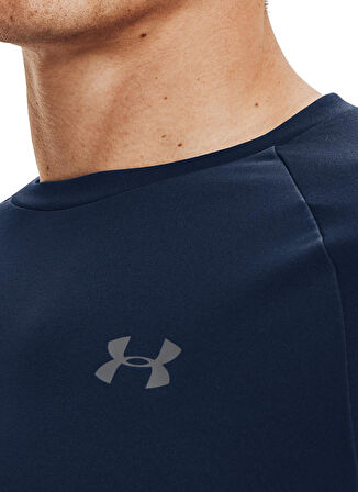 Under Armour O Yaka Düz Lacivert - Gri Erkek T-Shirt 1326413-UA Tech 2.0 SS Tee