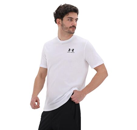 A1326799-100-100 Under Armour Sportstyle Left Chest Ss Erkek T-Shirt Beyaz