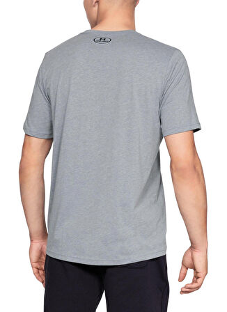 Under Armour O Yaka Düz Gri Erkek T-Shirt 1326799-036-S-STYLE LEFT CHEST SS