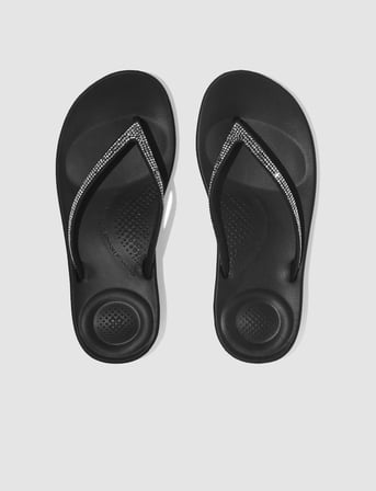 FitFLop FitFlop IQUSHION SPARKLE R08 Siyah Kadın Parmak Arası Terlik