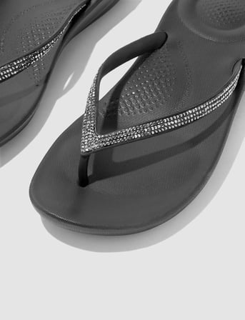 FitFLop FitFlop IQUSHION SPARKLE R08 Siyah Kadın Parmak Arası Terlik