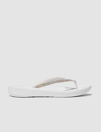 FitFLop FitFlop IQUSHION SPARKLE R08 Beyaz Kadın Parmak Arası Terlik