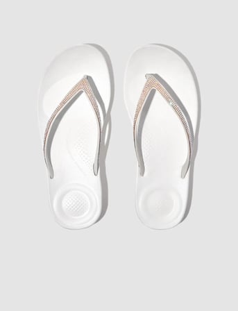 FitFLop FitFlop IQUSHION SPARKLE R08 Beyaz Kadın Parmak Arası Terlik
