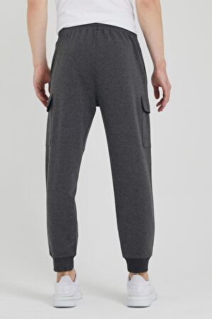 Erkek Kargo Cepli Jogger Fit Eşofman Altı Antrasit