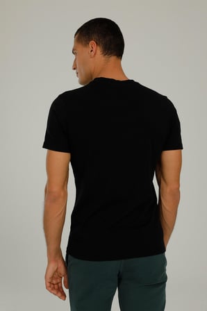 22540-MEN TSHIRT BLACK WH Beyaz Erkek Kısa Kol T-Shirt