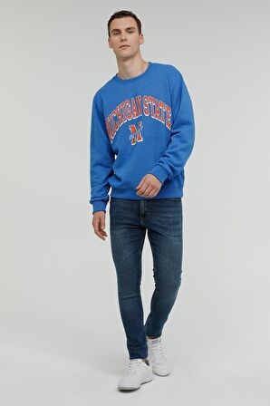 MEN SWEAT Mavi Erkek Sweatshirt