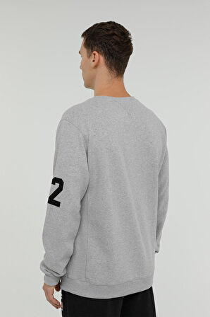 MEN SWEAT-1 GRI MELANJ Erkek Sweatshirt