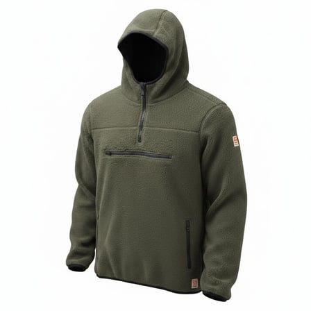 Superfly Kapüşonlu Yarım Fermuar Erkek Polar Sweatshirt SPF101222211632