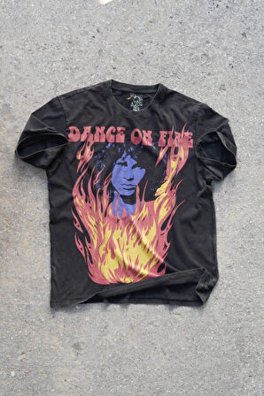 The Doors ''dance On Fire'' Kadın Oversize Vintage Rock T-shirt