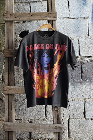 The Doors ''dance On Fire'' Kadın Oversize Vintage Rock T-shirt