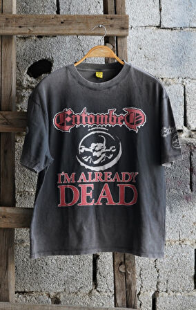 Entombed Already Dead Taş Yıkamalı Oversize Unisex Tshirt