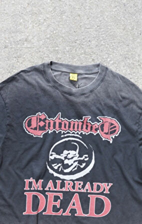 Entombed Already Dead Taş Yıkamalı Oversize Unisex Tshirt