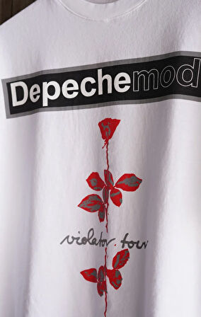 Depeche Mode "Violator Tour" Kısa Kollu Beyaz Tshirt